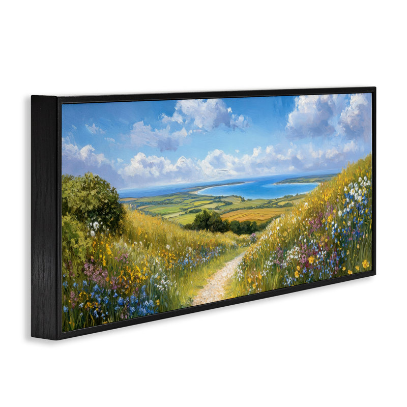 «Valley Path Coastal Landscape», estampe numérique, conception de Petal Prints Design, H 10 po x l 24 po