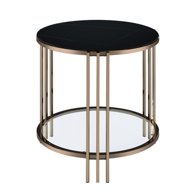 Table de bout Elegant Champagne Finish