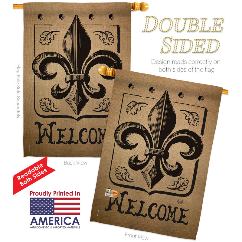 Drapeau de maison à 2 côtés en polyester / mélange de polyester 40 x 28 po