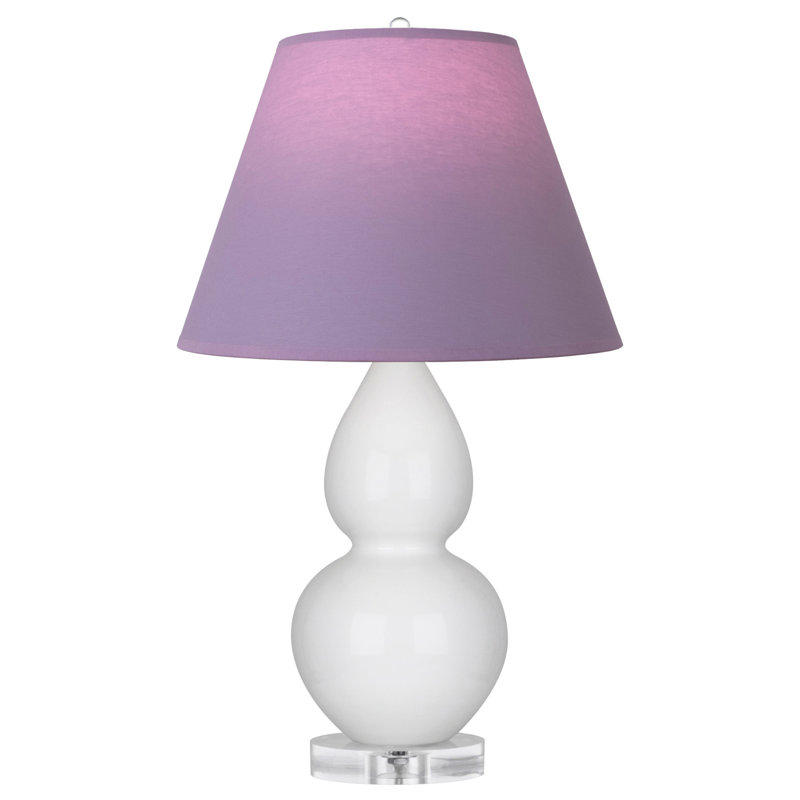 Petite lampe d'appoint à double gourde, Lis, Lavande / prune