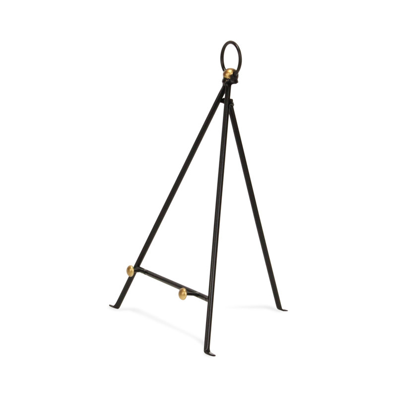 Jalexia Triangular Mini Table Easel | Gold Accents | - Black