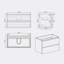 Meuble-lavabo de salle de bain avec lavabo, grand meuble-lavabo flottant mural-652021242-652021237