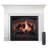 SimpliFire 36-in Inception Firebox with Wescott Mantel & Chateau Forge Decorative Front