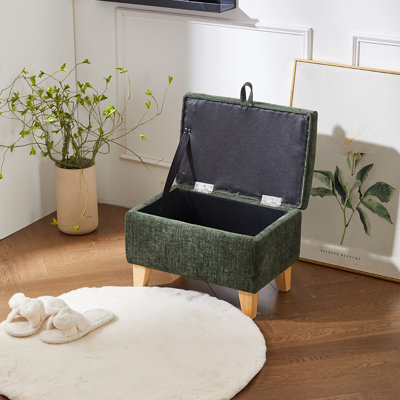 49cm Wide Rectangle Footstool Ottoman with Storage