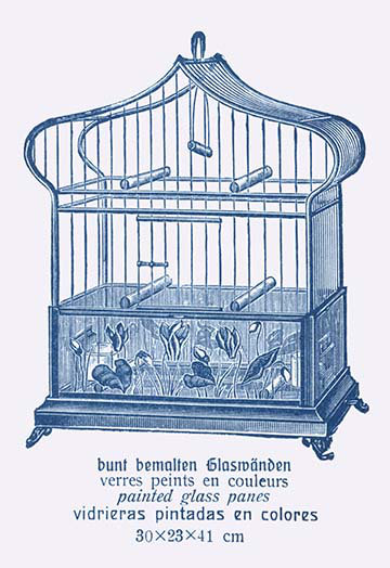 Cage à oiseau ornée k, impression, H 66 po x l 44 po x P 1,5 po