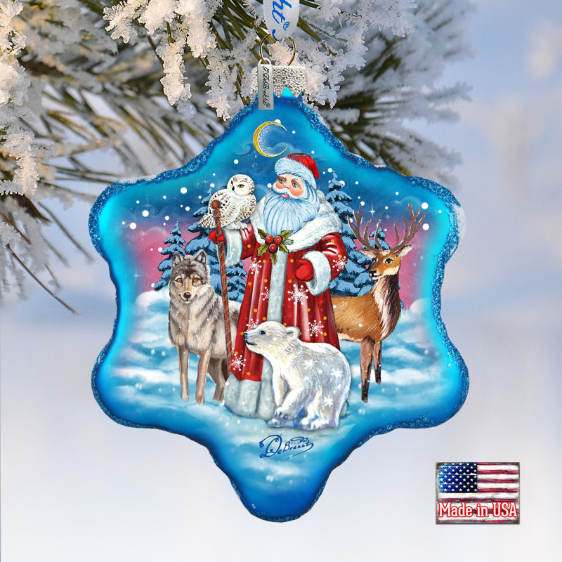 4'' Glass Holiday Shaped Ornament