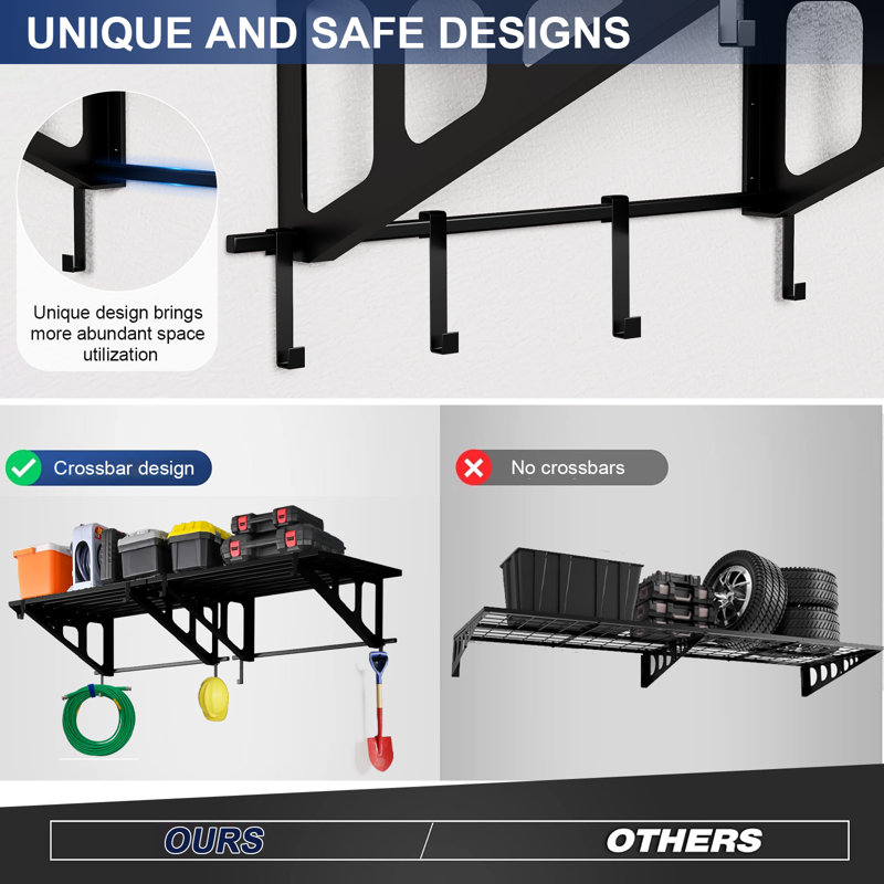 Heavy Duty Steel Garage Wall Shelving
