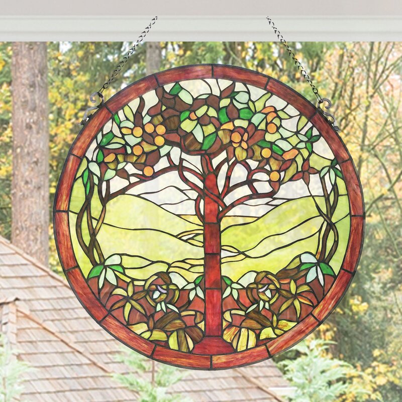 24 In. H Elijah Multicolor Tree Window Panel