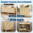 Fluted Buffet Cabinet with Storage, Sideboard Cabinet with Adjustable Shelf and Drawer for Dining Room,  Living Room, Kitchen, Entryway, Natural Oak