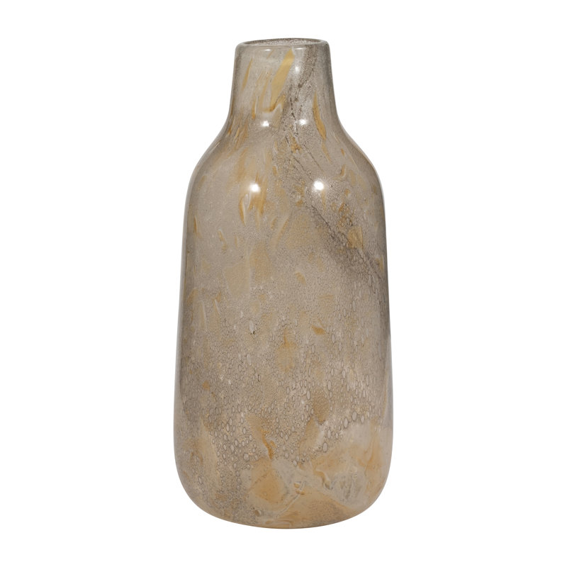 Elegant Foley Large Natural Glass Vase Exquisite Home Decor, Perfect for Any Room, 18" H x 8.5" W x 8.5" D