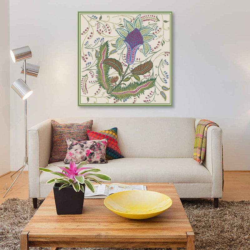« thé composition iii », impression sur toile, H 18 po x l 18 po x P 1,5 po, Toile tendue, Pas de tapis