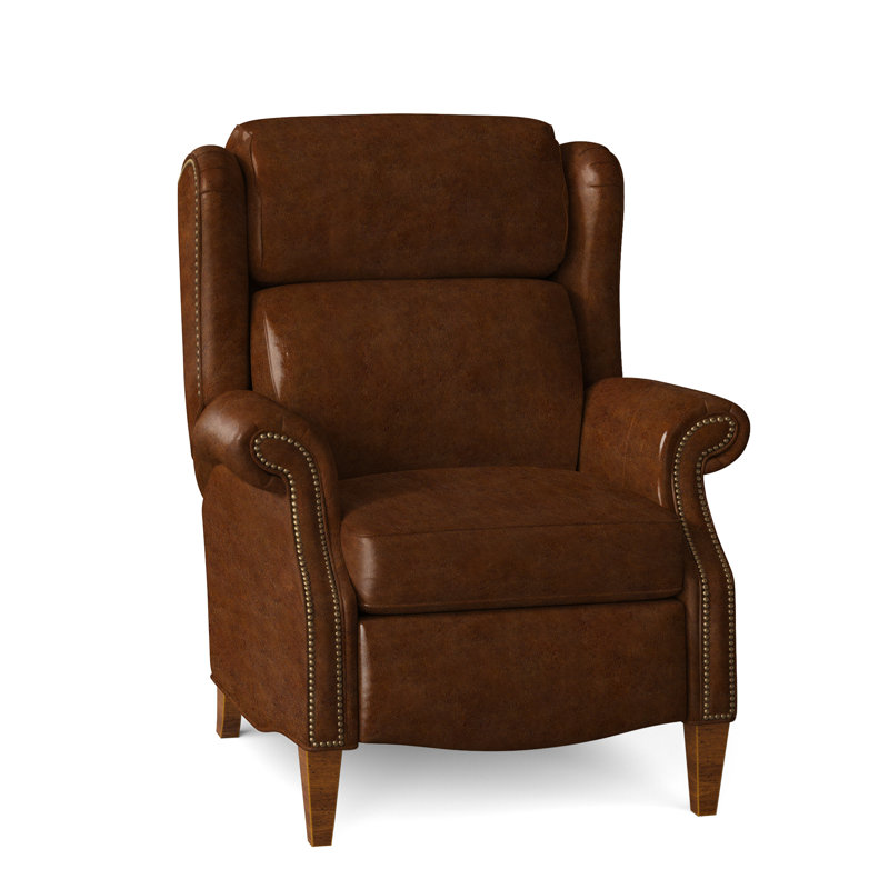 Fauteuil inclinable en similicuir Miller, Naturel français, Nouveaux classiques, Cuir véritable cacao d'Anilina