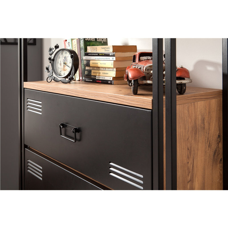 Jakes 180cm H x 90cm W Steel Standard Bookcase
