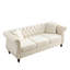 Canapé Chesterfield modulaire avec garniture cloutée et dossier bas capitonné-1016520071