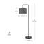 Lampe sur pied arquée 58 po Chattahoochee-350050971