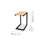 Moorea Aluminum and FSC Teak Outdoor Patio C-shape Side Table-1929431804