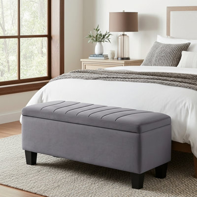 Sapphire Upholstered Ottoman Storage Bench
