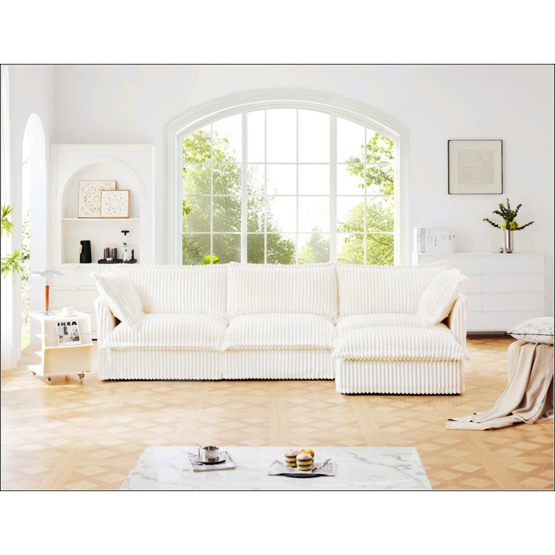 Canapé sans accoudoirs polyvalent Glessite, 3, H 34,6 po x l 120 po x P 33 po
