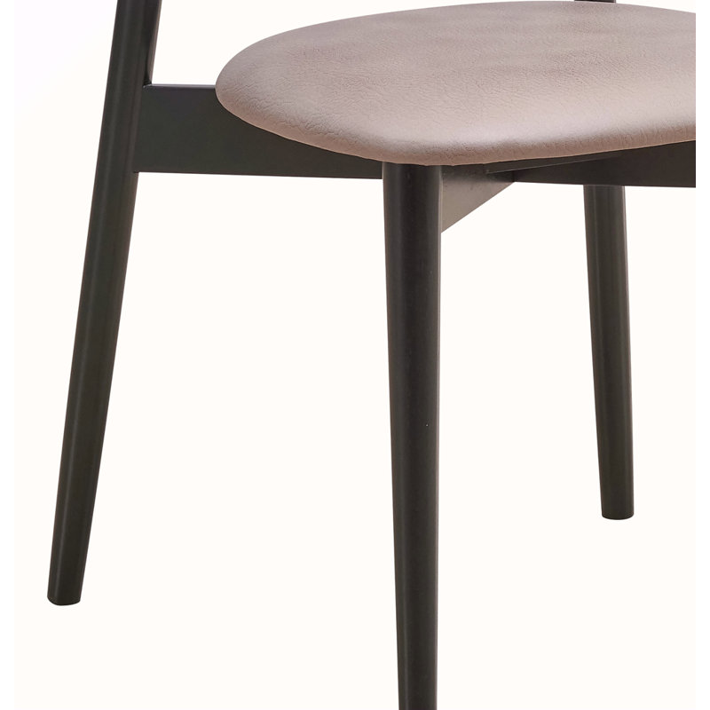 Chaise d'appoint en microfibre polie et finition Lanae