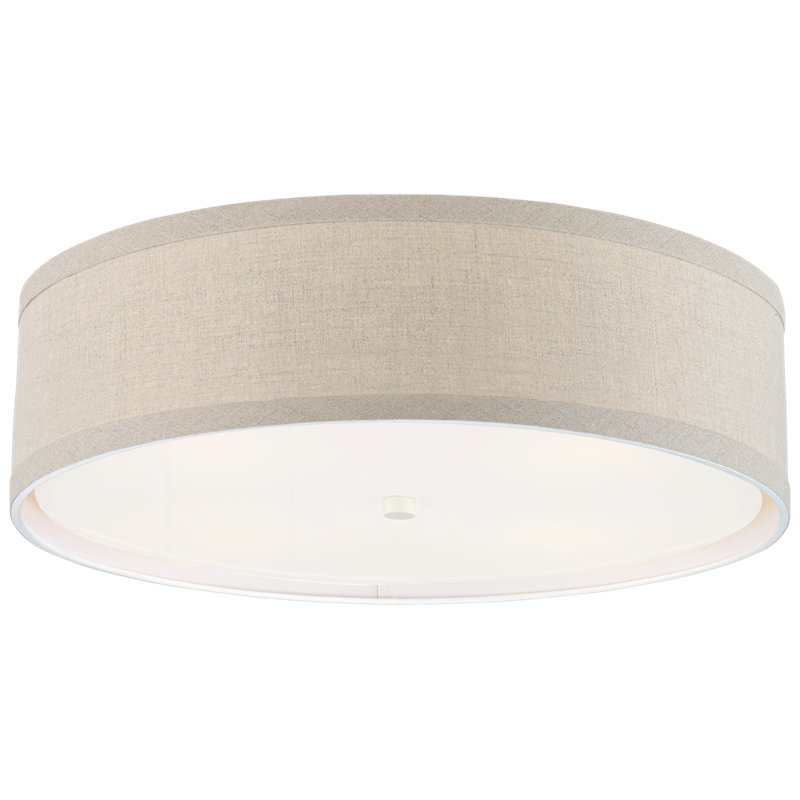 kate spade new york Walker Medium Flush Mount, 7.5" H x 24" W x 24" D, Light Cream, Natural