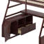 Lit mezzanine avec tiroirs, tablettes et bureau-533207080