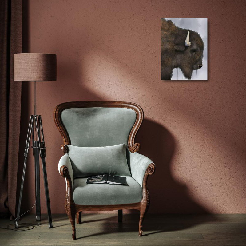 Art sur toile tendue Foundry Select Prime, Marcus Gallery: Dripping Bison, H 18 po x l 15 po