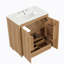 Meuble-lavabo avec lavabo, armoire de salle de bain avec portes et tiroir