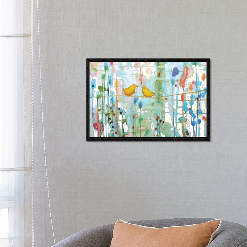 Dans Chaque Coeur by Sylvie Demers - Print on Canvas, Black Floater Framed, 66.04 cm H x 45.72 cm W