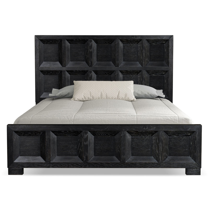 Schell Panel Bed, Black, Queen
