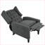 Fauteuil à oreilles inclinable avec table d'appoint pliable Recliners, ports USB | Gris foncé | Polyester-1801114787