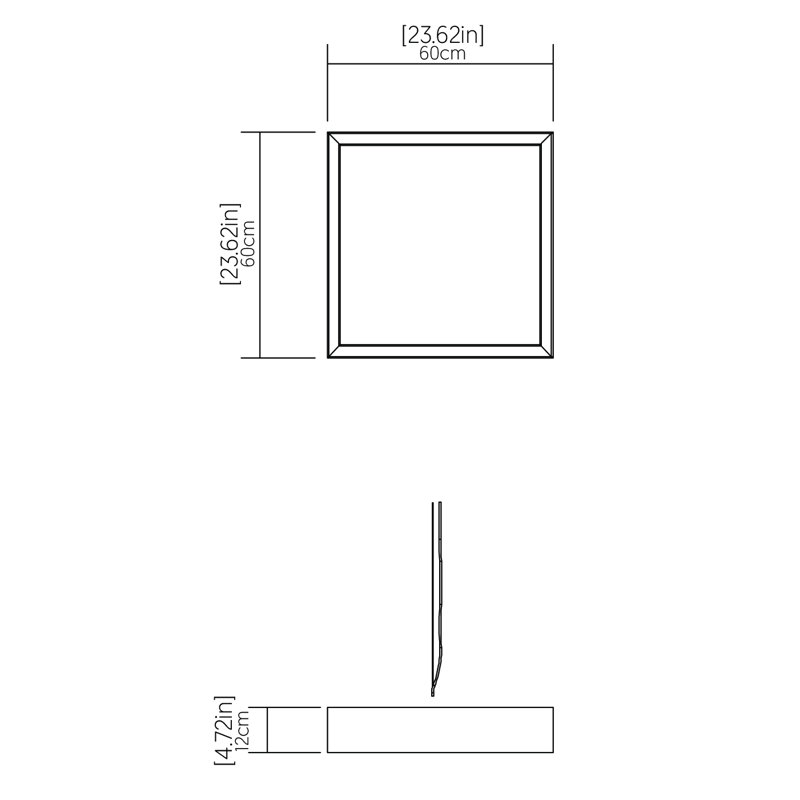 Meio 1 - Light LED Flush Mount, 4.68" H x 23.4" W x 23.4" D, Organic Cappuccino