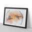 Two Heron Birds in Flight in Abstract - Picture Frame Graphic Art Print-55777752-55777751