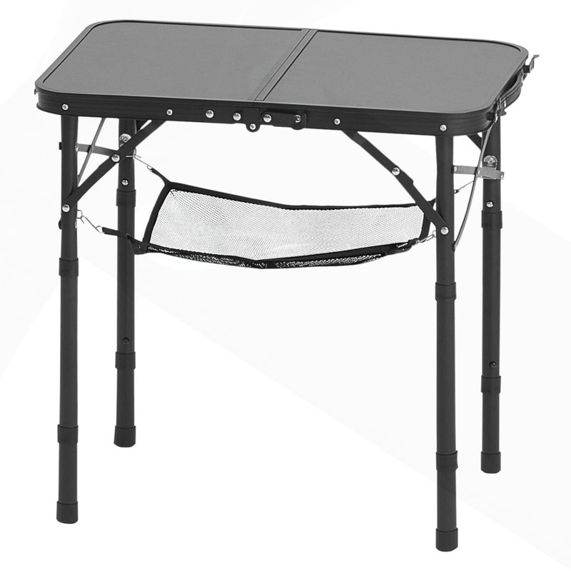 Table de camping pliante portative de 2 pi avec hauteur réglable et surface en panneau de fibres à densité moyenne durable pour une utilisation extérieure et intérieure