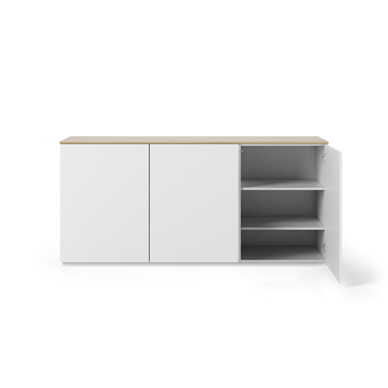 Nichol 180cm Sideboard, Oak Veneer/White