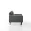 Canapé et chaise rembourrés en tissu 2 pièces Loseff, gris