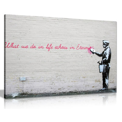 What We Do in Life Echoes in Eternity Graffiti 1 Piece Wrapped Canvas Wall Art