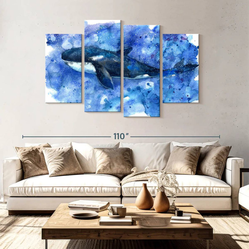 Blue Killer Whale, 54" H x 84" W