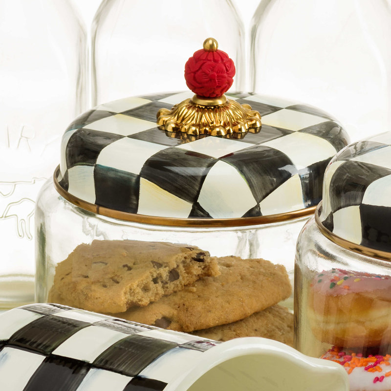 Courtly Check® Kitchen Canister, 9.5" H x 7" W x 7" D