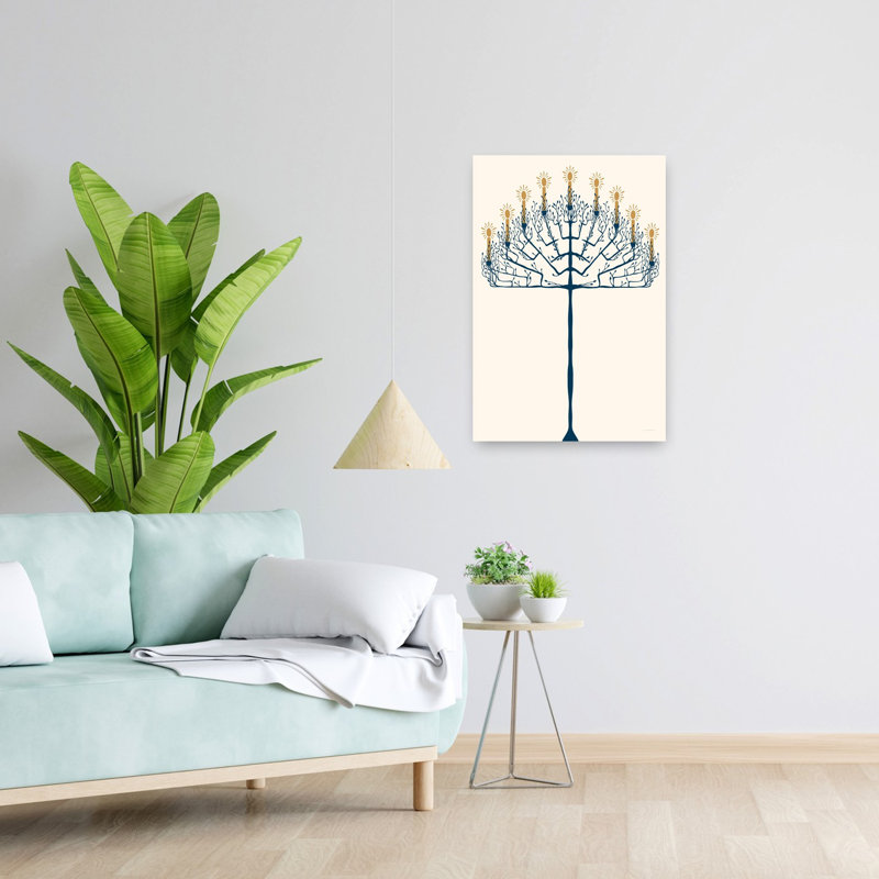 Arbre d’arbre contemporain contemporain, H 24 po x l 16 po