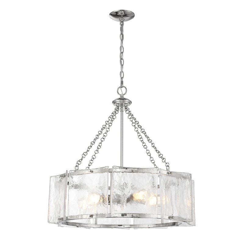 Genry 5-Light Hubbs in Polished Nickel, Polished Nickel