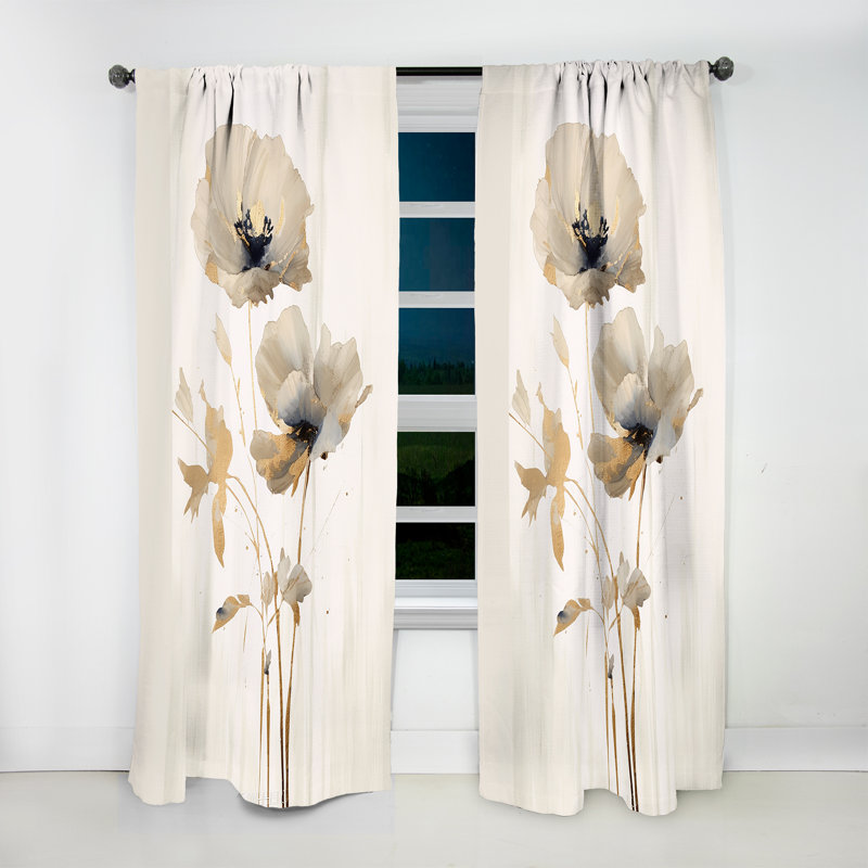 Rideau floral Cavello Poppies I Cavello, L 52 po x L 84 po