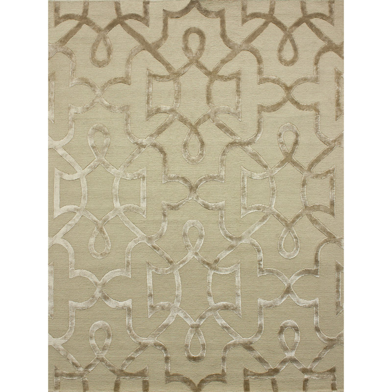 Geometric Area Rug in Sand/Brown, Rectangle 8' x 10'