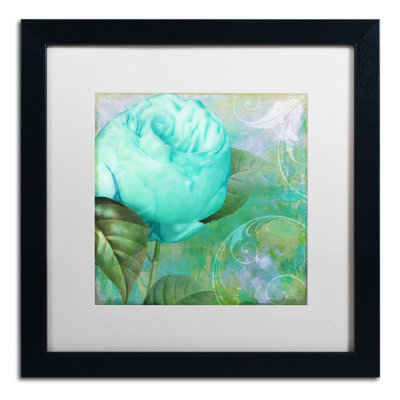 Jadaya 'Aqua Rose I' Framed Graphic Art