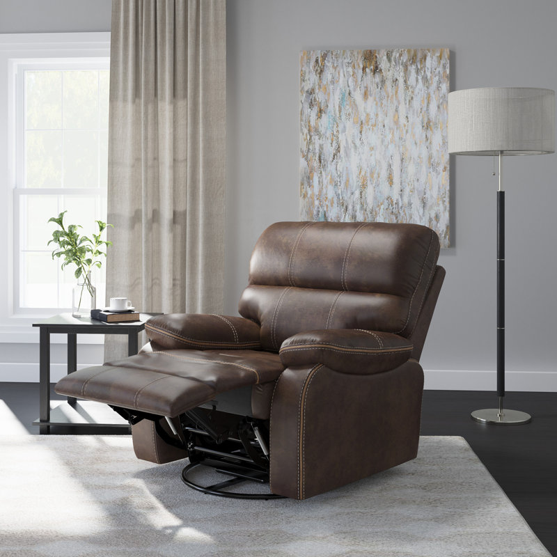 Swivel Gliding Recliner, Brown