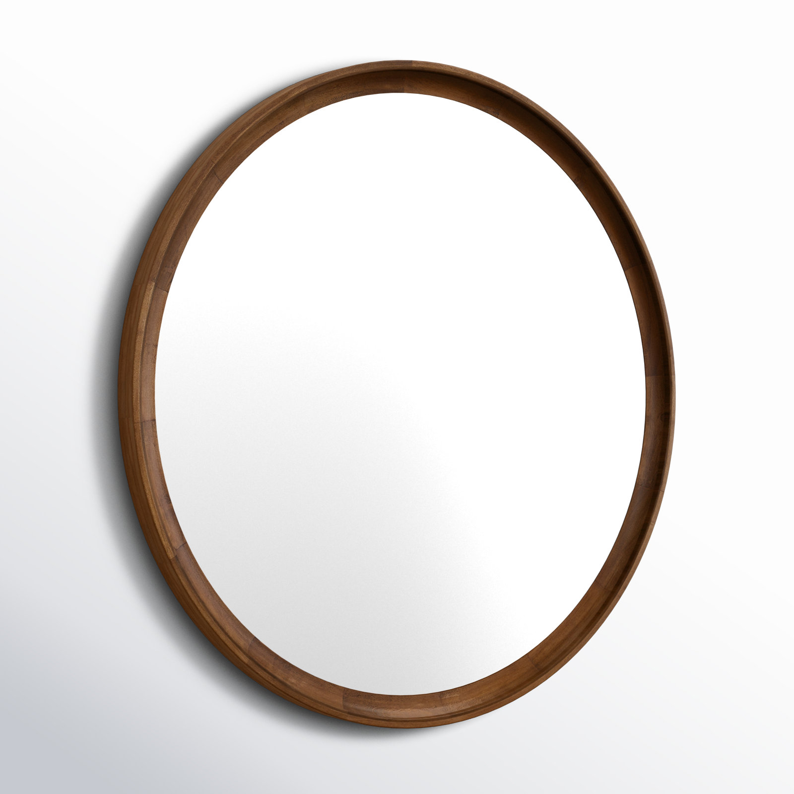 Zoie Wood Mirror, 30" x 30", Rustic Brown