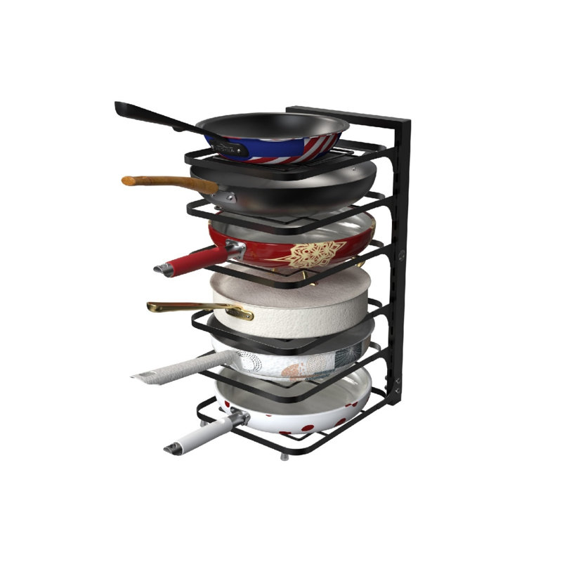 Multifunctional Adjustable Pan Pot Rack 6-Tier for Cabinet