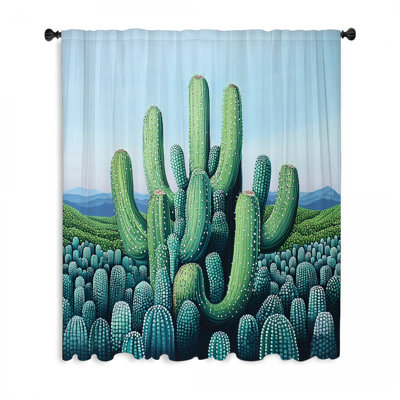 Rideaux de fenêtre Cactus Field