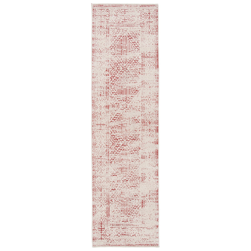 Classic Vintage Hand Woven Performance Geometric Rug, Runner 2'3" x 8'