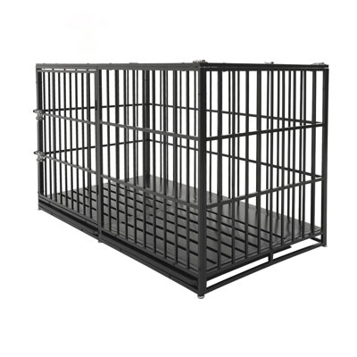 61-Inch Extra Large Heavy Duty Dog Crate With Strong Metal Construction And Spacious Design For Comfortable Pet Housing