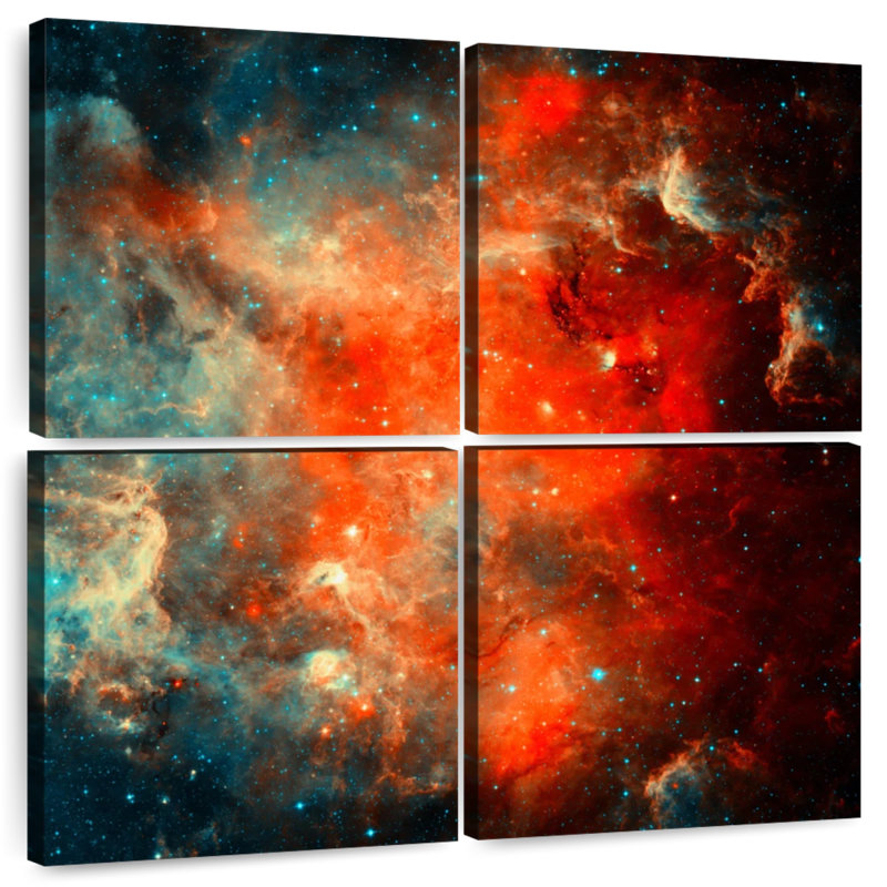 Oberle Fiery Red Nebula, 18" H x 18" W